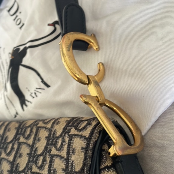 Christian Dior Oblique Blue Monogram Saddle Bag - Picture 3 of 4